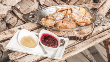 South Tyrolean pancakes at the mountain hotel in Val Gardena