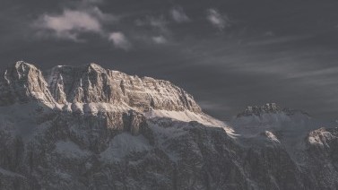 Sellastock Gröden im Abendlicht