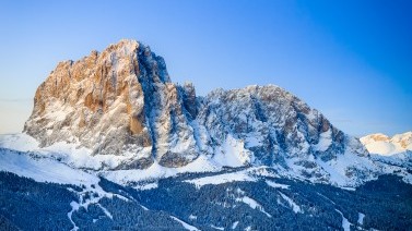 Sassolungo, luce chiara, mattino