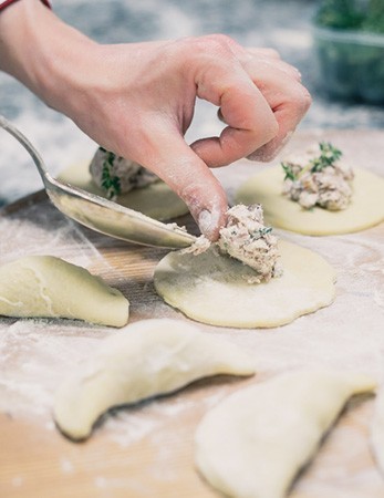 Teigtaschen und traditionelle Gerichte aus Südtirol